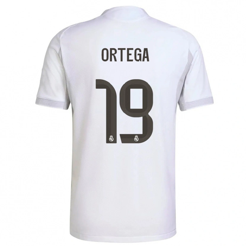 Danxen Barn Jacobo Ortega #19 Vit Gul Hemmatröja Matchtröjor 2025/26 Tröjor T-Tröja