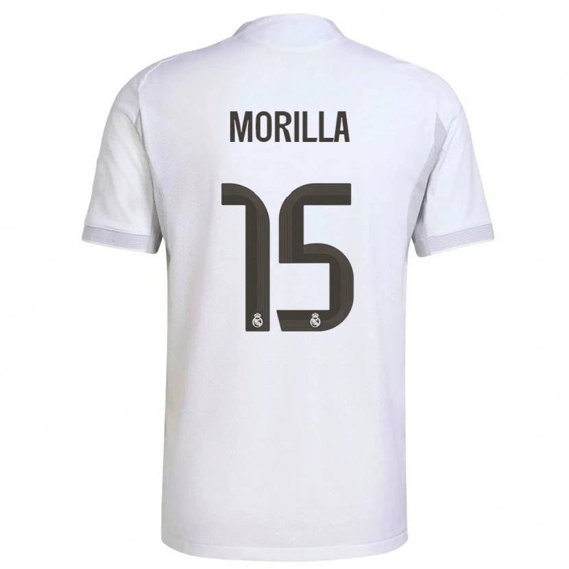 Danxen Barn Jairo Morilla #15 Vit Gul Hemmatröja Matchtröjor 2025/26 Tröjor T-Tröja