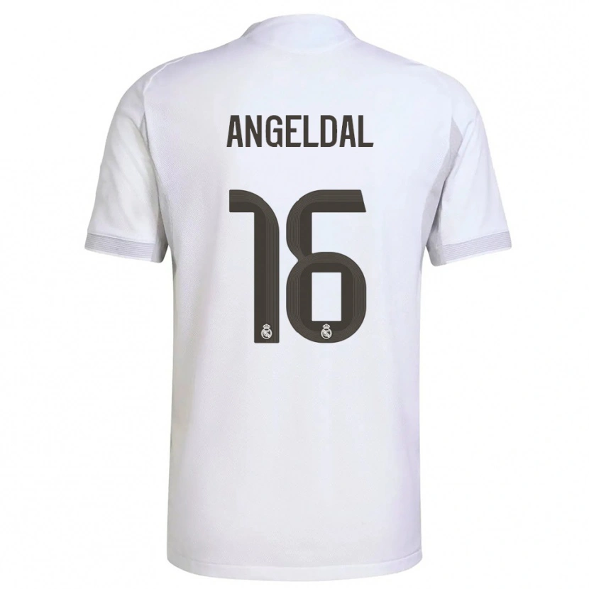 Danxen Barn Ingrid Filippa Angeldal #16 Vit Gul Hemmatröja Matchtröjor 2025/26 Tröjor T-Tröja
