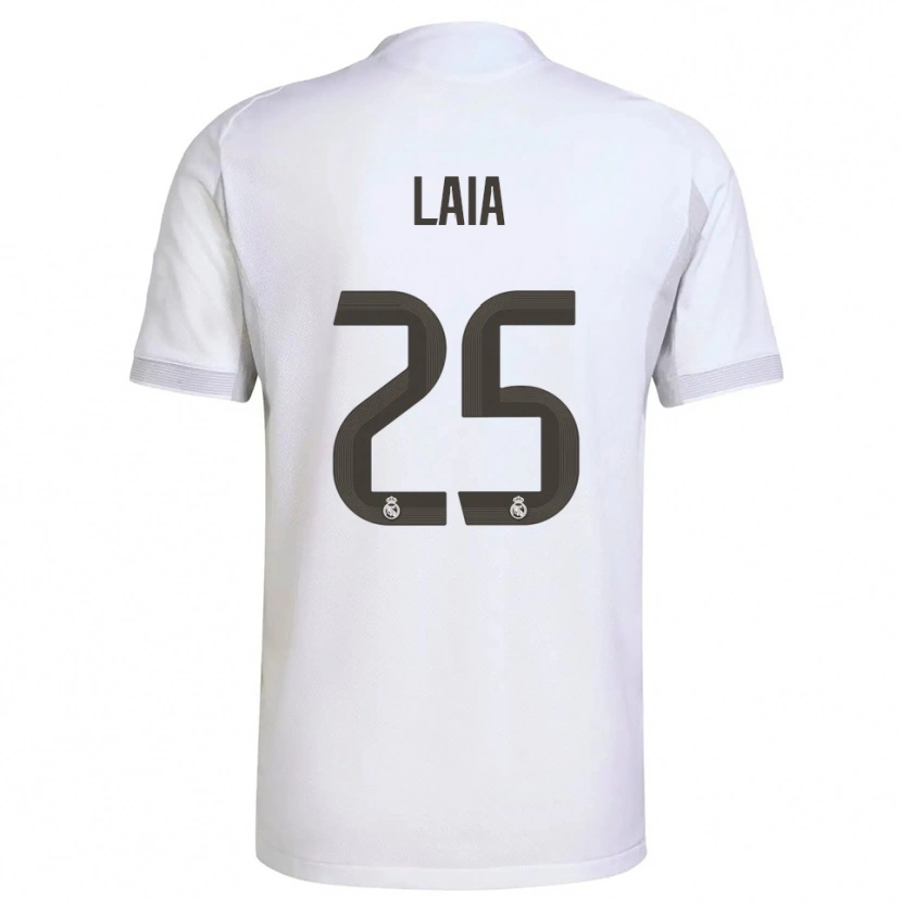 Danxen Barn Laia López De La Morena #25 Vit Gul Hemmatröja Matchtröjor 2025/26 Tröjor T-Tröja