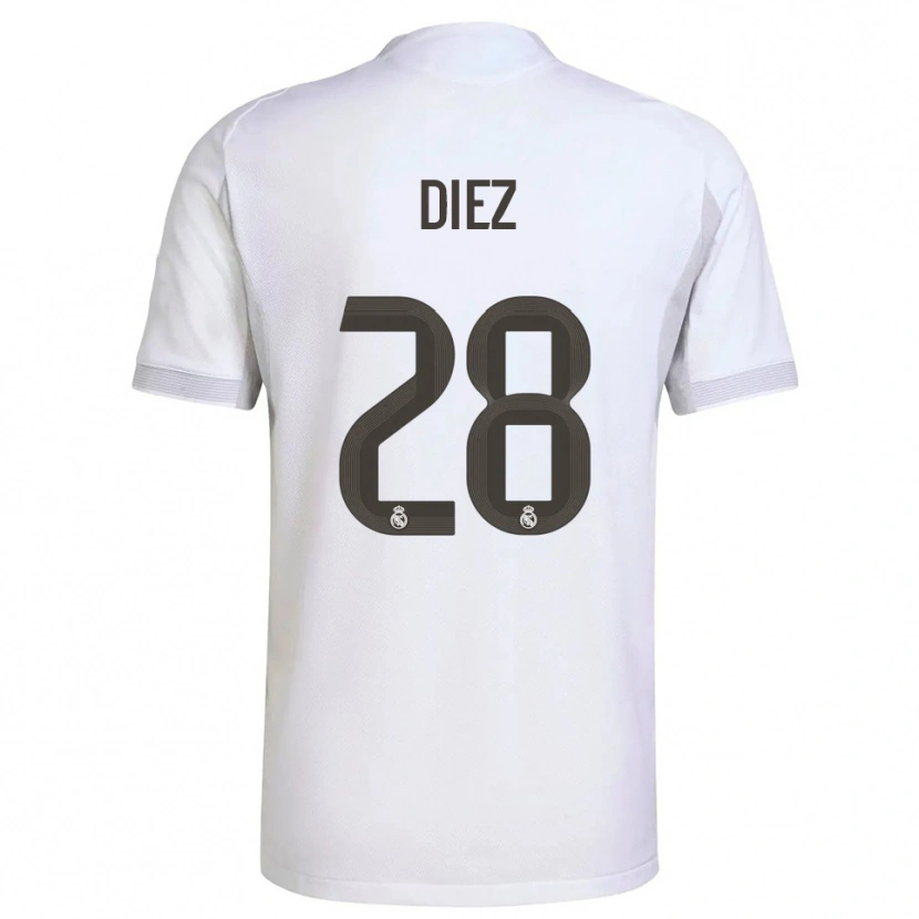 Danxen Barn Carlos Diez #28 Vit Gul Hemmatröja Matchtröjor 2025/26 Tröjor T-Tröja