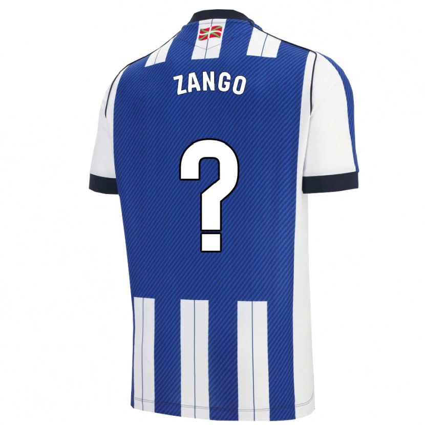 Danxen Barn Adrián Zango #0 Blå Vit Hemmatröja Matchtröjor 2025/26 Tröjor T-Tröja