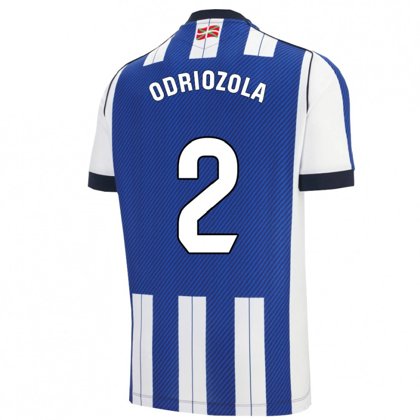 Danxen Barn Álvaro Odriozola #2 Blå Vit Hemmatröja Matchtröjor 2025/26 Tröjor T-Tröja