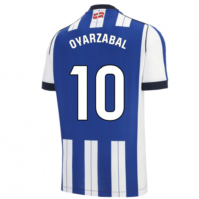 Danxen Barn Mikel Oyarzabal #10 Blå Vit Hemmatröja Matchtröjor 2025/26 Tröjor T-Tröja