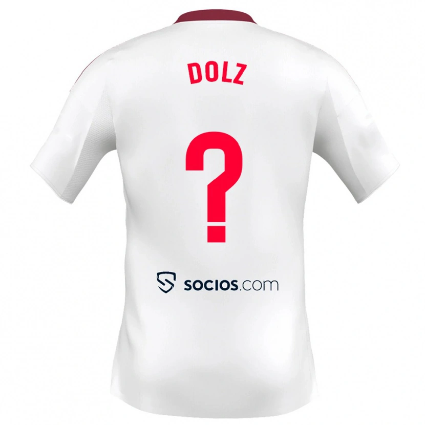 Danxen Barn Marc Dolz #0 Vit Röd Hemmatröja Matchtröjor 2025/26 Tröjor T-Tröja