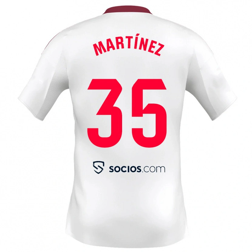 Danxen Barn Ramón Martínez #35 Vit Röd Hemmatröja Matchtröjor 2025/26 Tröjor T-Tröja