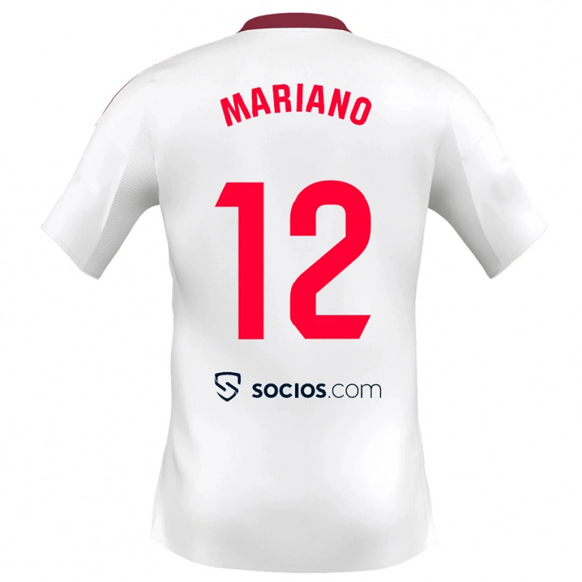 Danxen Barn Mariano Diaz #12 Vit Röd Hemmatröja Matchtröjor 2025/26 Tröjor T-Tröja