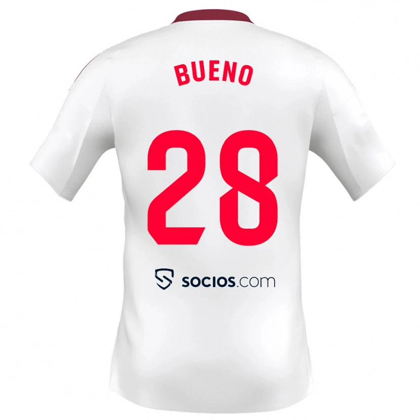 Danxen Barn Manu Bueno #28 Vit Röd Hemmatröja Matchtröjor 2025/26 Tröjor T-Tröja
