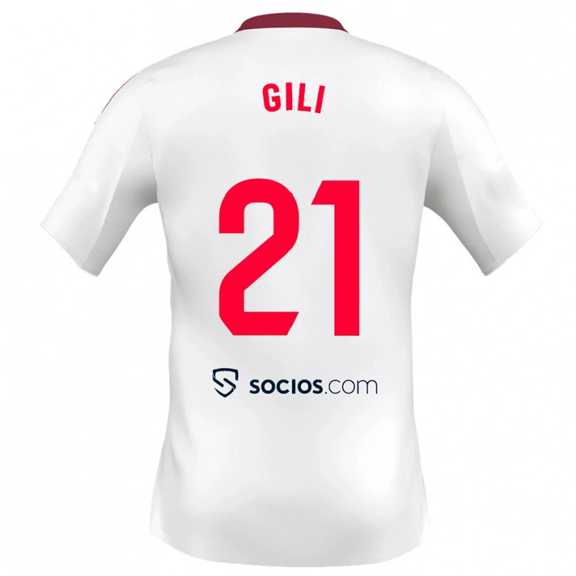 Danxen Barn Gemma Gili #21 Vit Röd Hemmatröja Matchtröjor 2025/26 Tröjor T-Tröja