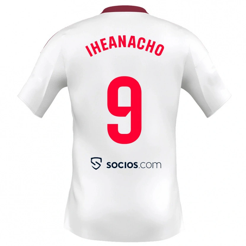 Danxen Barn Kelechi Iheanacho #9 Vit Röd Hemmatröja Matchtröjor 2025/26 Tröjor T-Tröja