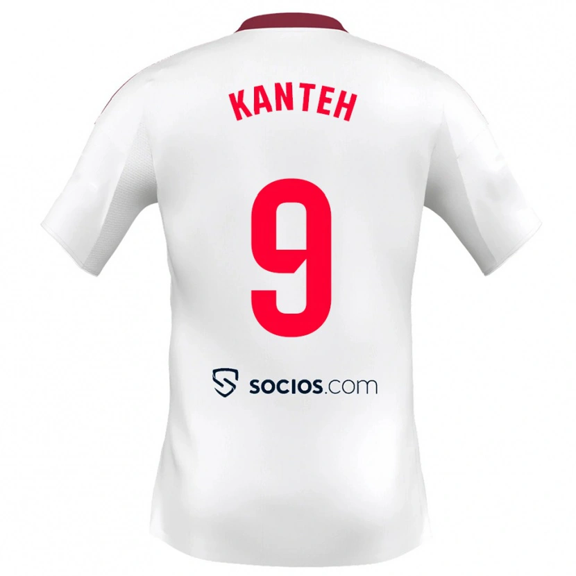 Danxen Barn Fatoumata Kanteh I Cham #9 Vit Röd Hemmatröja Matchtröjor 2025/26 Tröjor T-Tröja