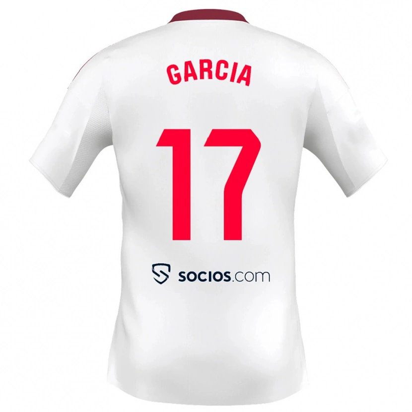 Danxen Barn Débora García #17 Vit Röd Hemmatröja Matchtröjor 2025/26 Tröjor T-Tröja