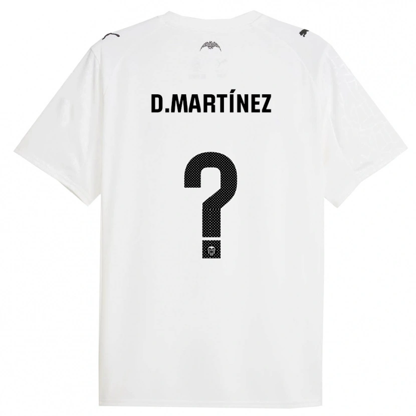 Danxen Barn David Martínez #0 Vit Svart Hemmatröja Matchtröjor 2025/26 Tröjor T-Tröja