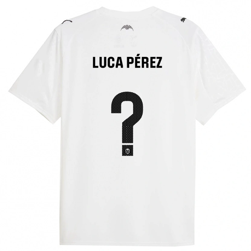 Danxen Barn Simón Luca Pérez #0 Vit Svart Hemmatröja Matchtröjor 2025/26 Tröjor T-Tröja