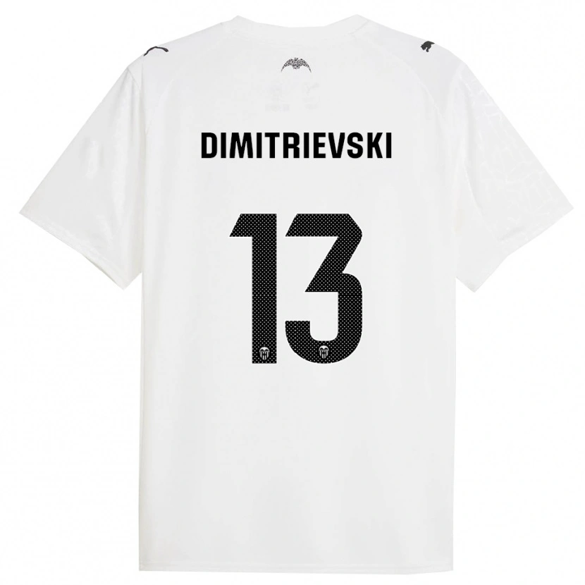 Danxen Barn Stole Dimitrievski #13 Vit Svart Hemmatröja Matchtröjor 2025/26 Tröjor T-Tröja