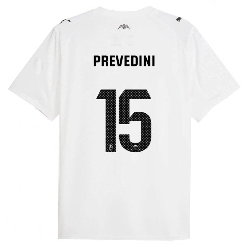 Danxen Barn Mateo Prevedini #15 Vit Svart Hemmatröja Matchtröjor 2025/26 Tröjor T-Tröja