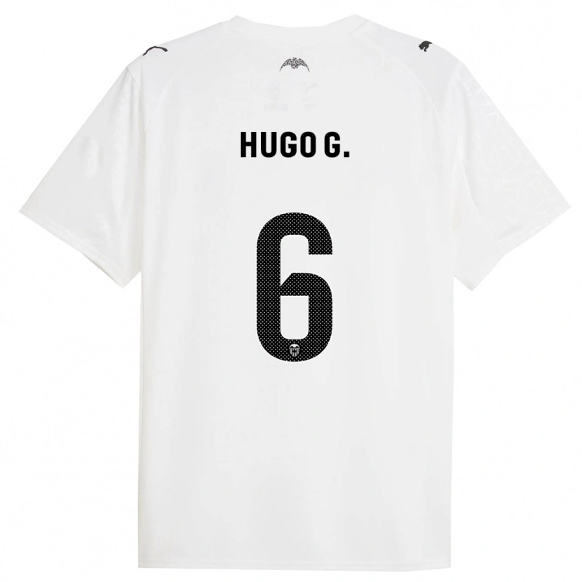 Danxen Barn Hugo Guillamón #6 Vit Svart Hemmatröja Matchtröjor 2025/26 Tröjor T-Tröja