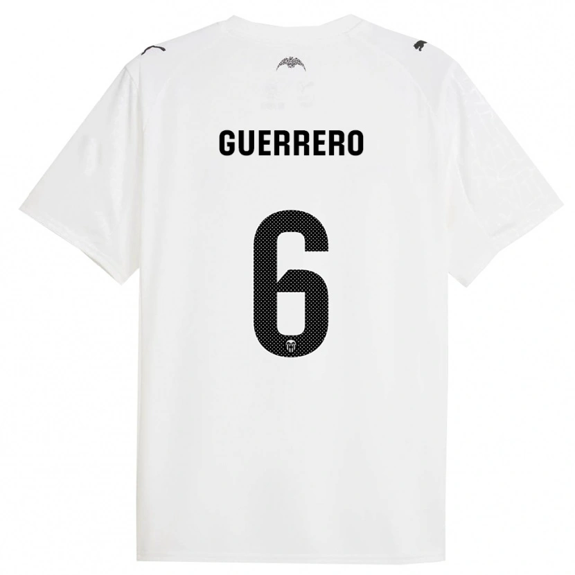 Danxen Barn Paula Guerrero #6 Vit Svart Hemmatröja Matchtröjor 2025/26 Tröjor T-Tröja