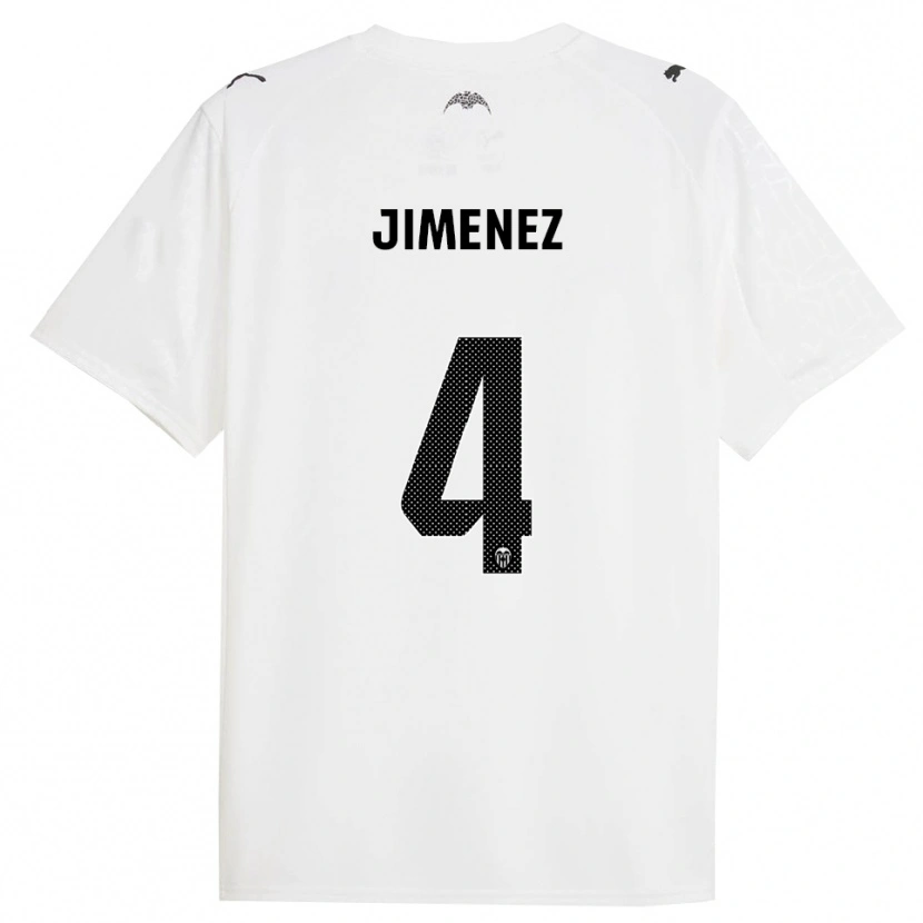 Danxen Barn Maria Jimenez #4 Vit Svart Hemmatröja Matchtröjor 2025/26 Tröjor T-Tröja