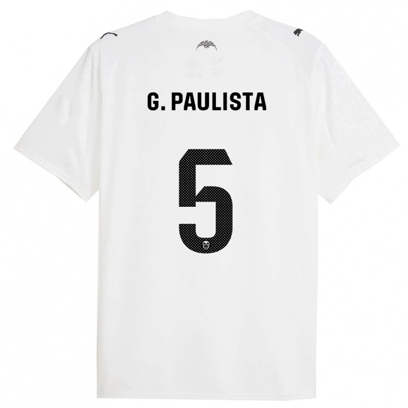 Danxen Barn Gabriel Paulista #5 Vit Svart Hemmatröja Matchtröjor 2025/26 Tröjor T-Tröja