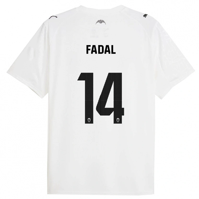 Danxen Barn Ali Fadal #14 Vit Svart Hemmatröja Matchtröjor 2025/26 Tröjor T-Tröja