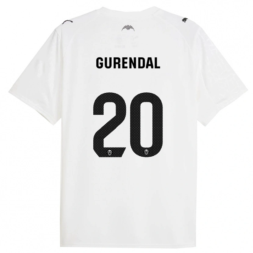 Danxen Barn Alexander Gurendal #20 Vit Svart Hemmatröja Matchtröjor 2025/26 Tröjor T-Tröja