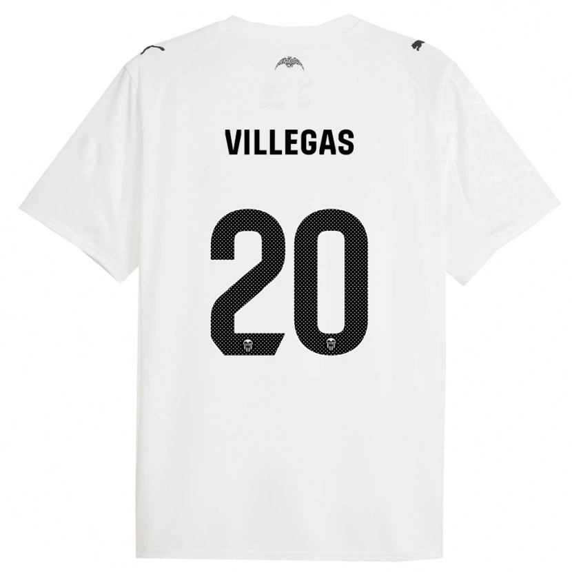 Danxen Barn Noelia Villegas #20 Vit Svart Hemmatröja Matchtröjor 2025/26 Tröjor T-Tröja