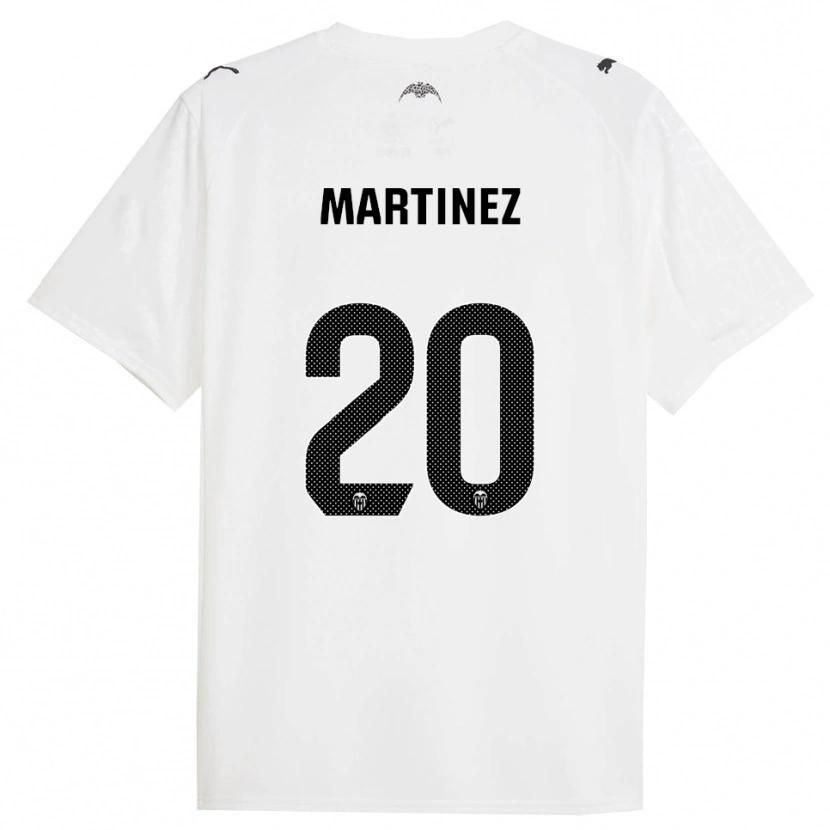 Danxen Barn Asun Martínez #20 Vit Svart Hemmatröja Matchtröjor 2025/26 Tröjor T-Tröja