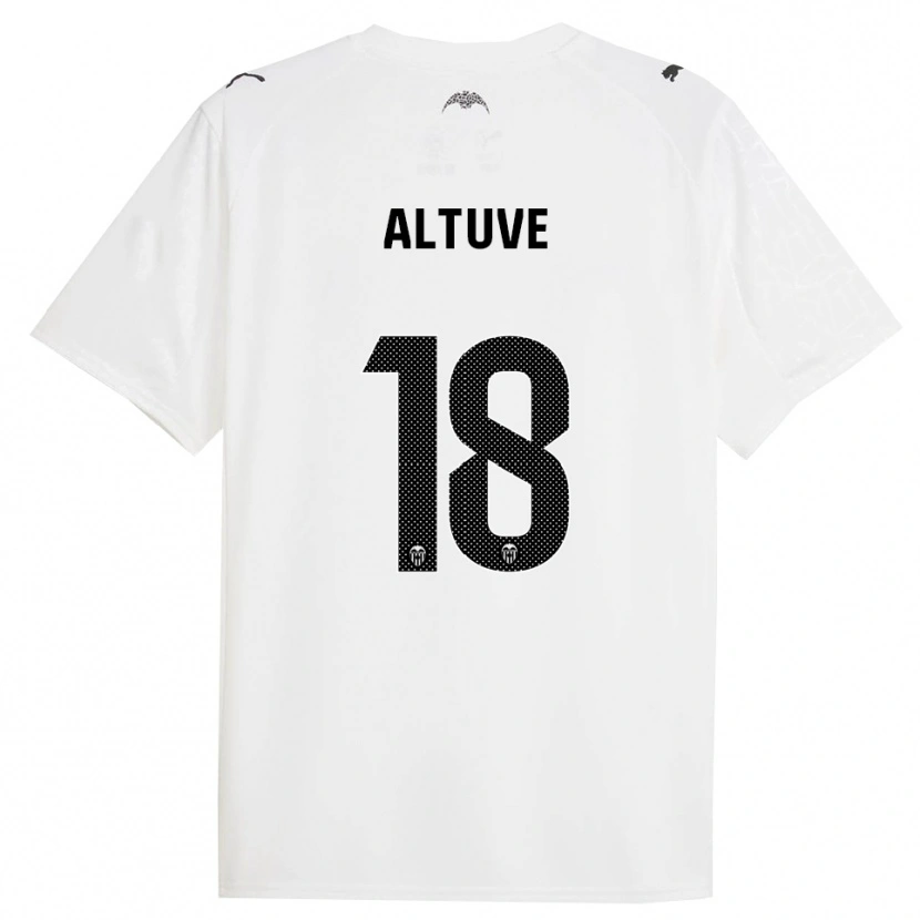 Danxen Barn Oriana Altuve #18 Vit Svart Hemmatröja Matchtröjor 2025/26 Tröjor T-Tröja