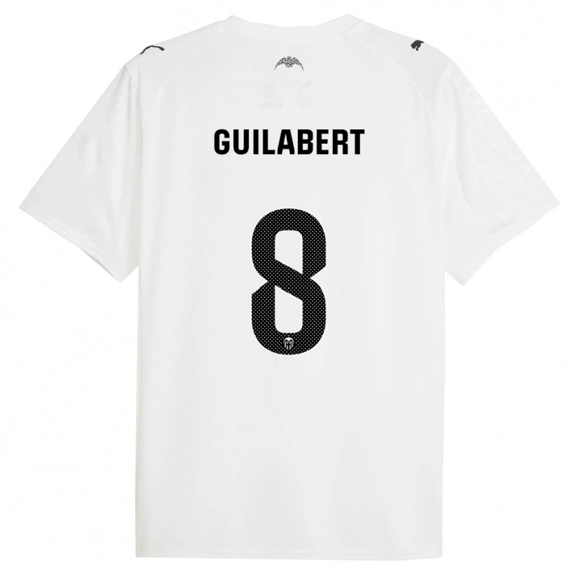 Danxen Barn Mario Guilabert #8 Vit Svart Hemmatröja Matchtröjor 2025/26 Tröjor T-Tröja