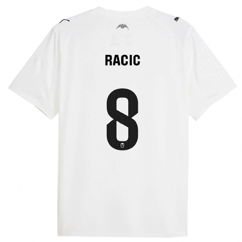 Danxen Barn Uros Racic #8 Vit Svart Hemmatröja Matchtröjor 2025/26 Tröjor T-Tröja