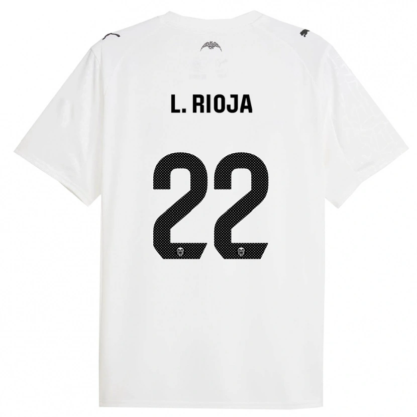 Danxen Barn Luis Rioja #22 Vit Svart Hemmatröja Matchtröjor 2025/26 Tröjor T-Tröja
