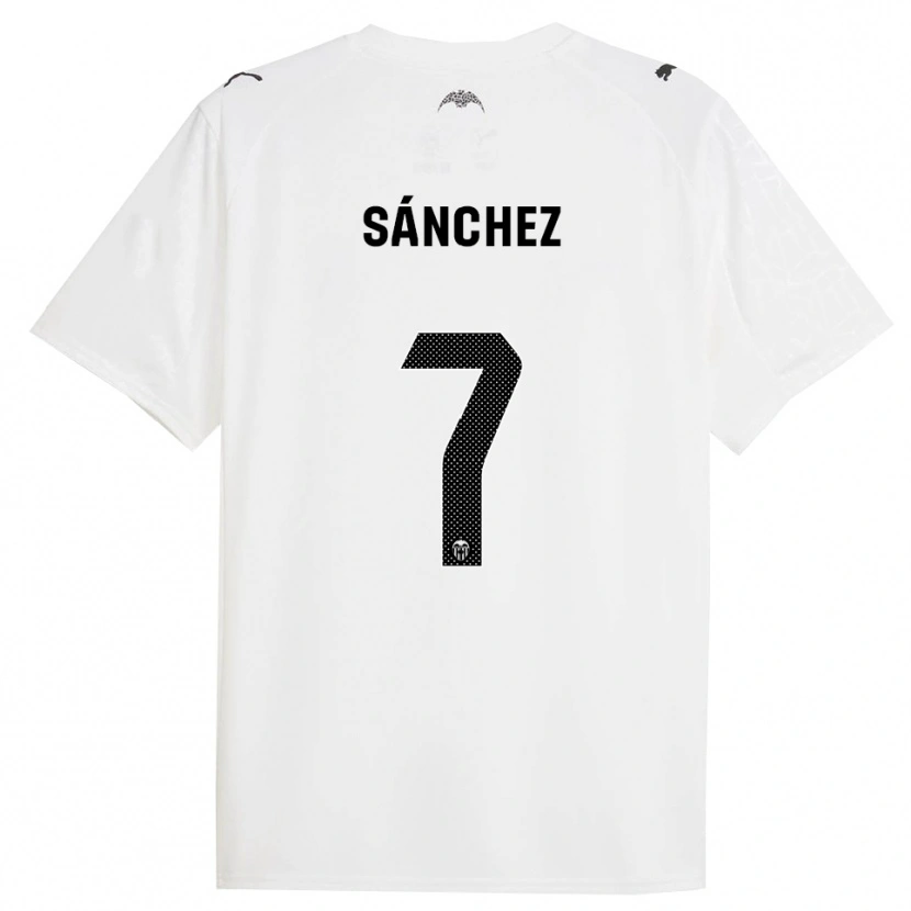 Danxen Barn Dani Sánchez #7 Vit Svart Hemmatröja Matchtröjor 2025/26 Tröjor T-Tröja