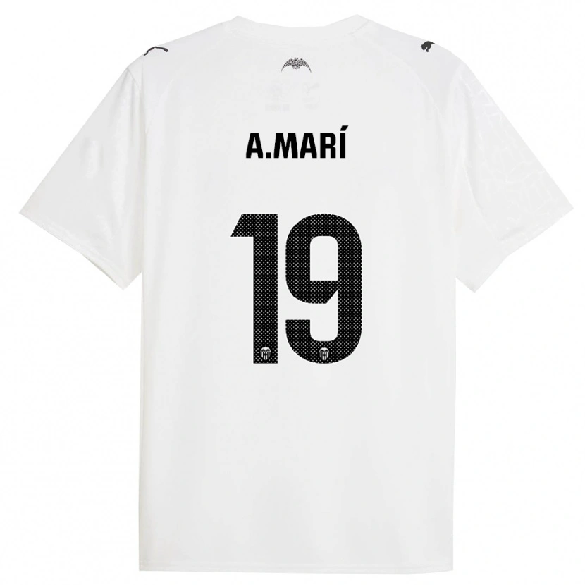 Danxen Barn Alberto Marí #19 Vit Svart Hemmatröja Matchtröjor 2025/26 Tröjor T-Tröja