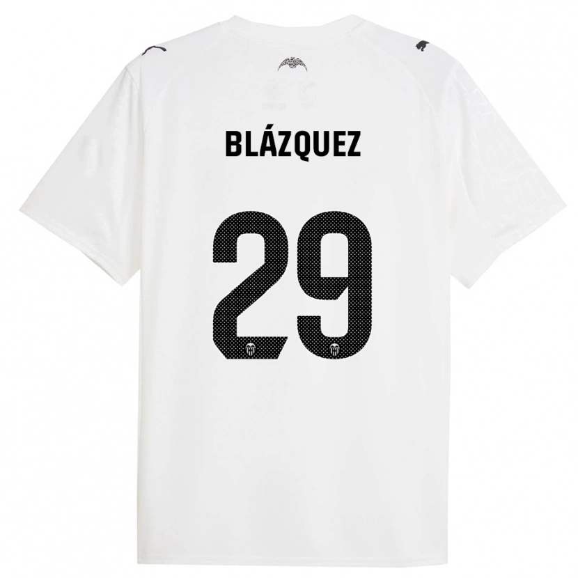 Danxen Barn Aimar Blázquez #29 Vit Svart Hemmatröja Matchtröjor 2025/26 Tröjor T-Tröja