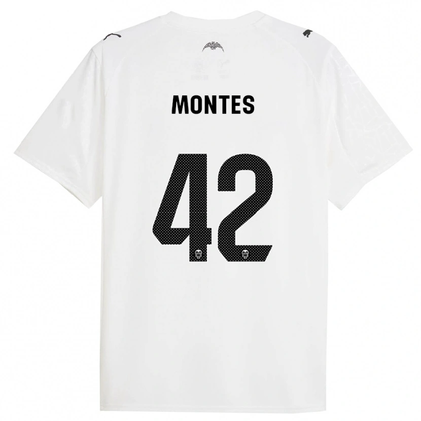 Danxen Barn Jan Montes #42 Vit Svart Hemmatröja Matchtröjor 2025/26 Tröjor T-Tröja