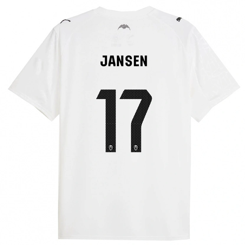 Danxen Barn Ellen Jansen #17 Vit Svart Hemmatröja Matchtröjor 2025/26 Tröjor T-Tröja