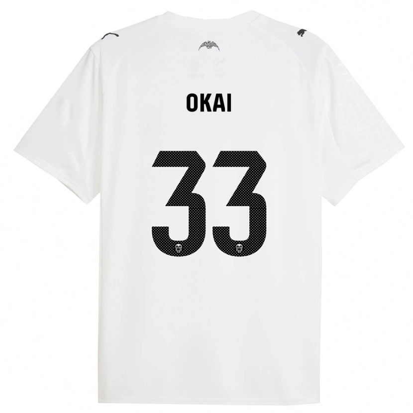 Danxen Barn Leslie Okai #33 Vit Svart Hemmatröja Matchtröjor 2025/26 Tröjor T-Tröja