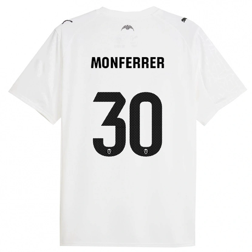 Danxen Barn Miguel Monferrer #30 Vit Svart Hemmatröja Matchtröjor 2025/26 Tröjor T-Tröja
