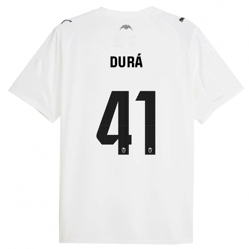 Danxen Barn Jaume Durá #41 Vit Svart Hemmatröja Matchtröjor 2025/26 Tröjor T-Tröja