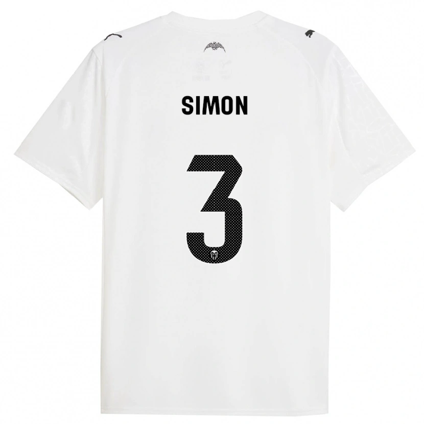 Danxen Barn Bénédicte Simon #3 Vit Svart Hemmatröja Matchtröjor 2025/26 Tröjor T-Tröja