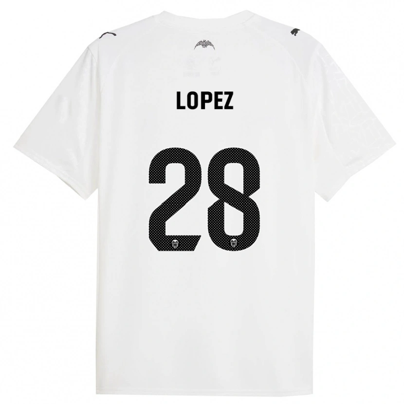Danxen Barn Saray Lopez #28 Vit Svart Hemmatröja Matchtröjor 2025/26 Tröjor T-Tröja