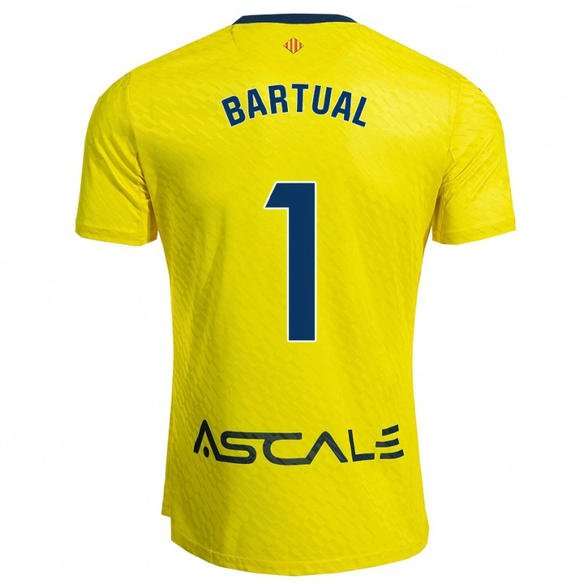 Danxen Barn Kike Bartual #1 Gul Marinblå Hemmatröja Matchtröjor 2025/26 Tröjor T-Tröja
