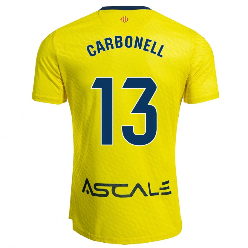 Danxen Barn Carmen Carbonell #13 Gul Marinblå Hemmatröja Matchtröjor 2025/26 Tröjor T-Tröja