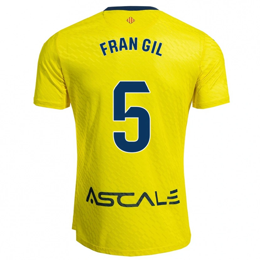 Danxen Barn Fran Gil #5 Gul Marinblå Hemmatröja Matchtröjor 2025/26 Tröjor T-Tröja
