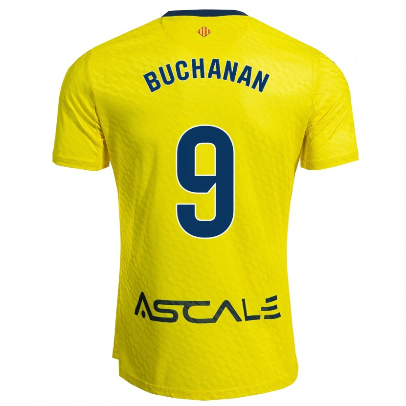 Danxen Barn Tajon Buchanan #9 Gul Marinblå Hemmatröja Matchtröjor 2025/26 Tröjor T-Tröja