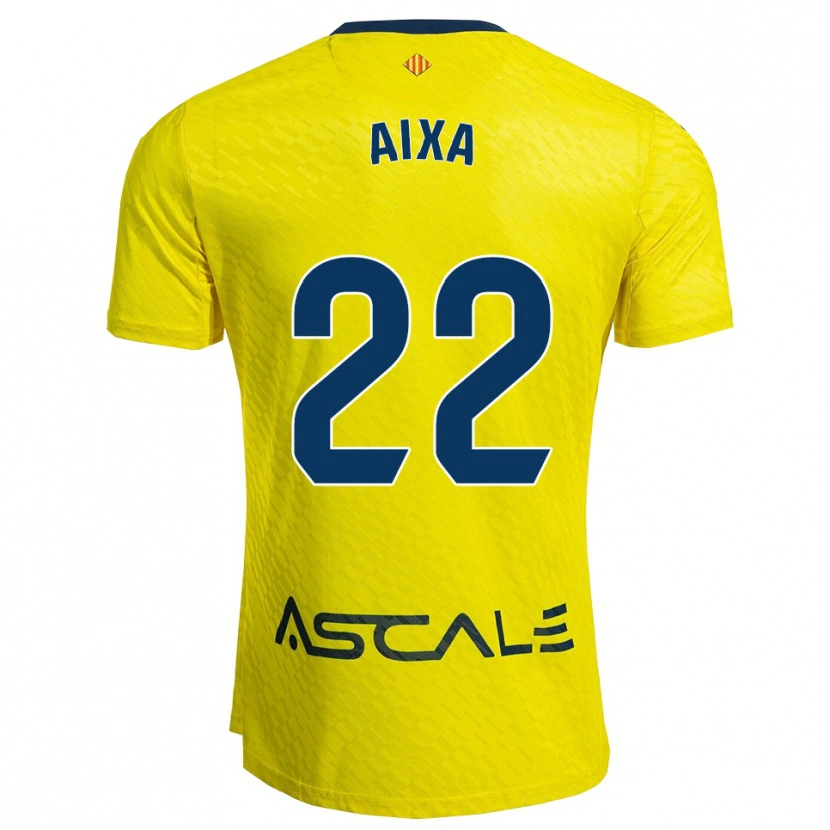 Danxen Barn Aixa Salvador García #22 Gul Marinblå Hemmatröja Matchtröjor 2025/26 Tröjor T-Tröja