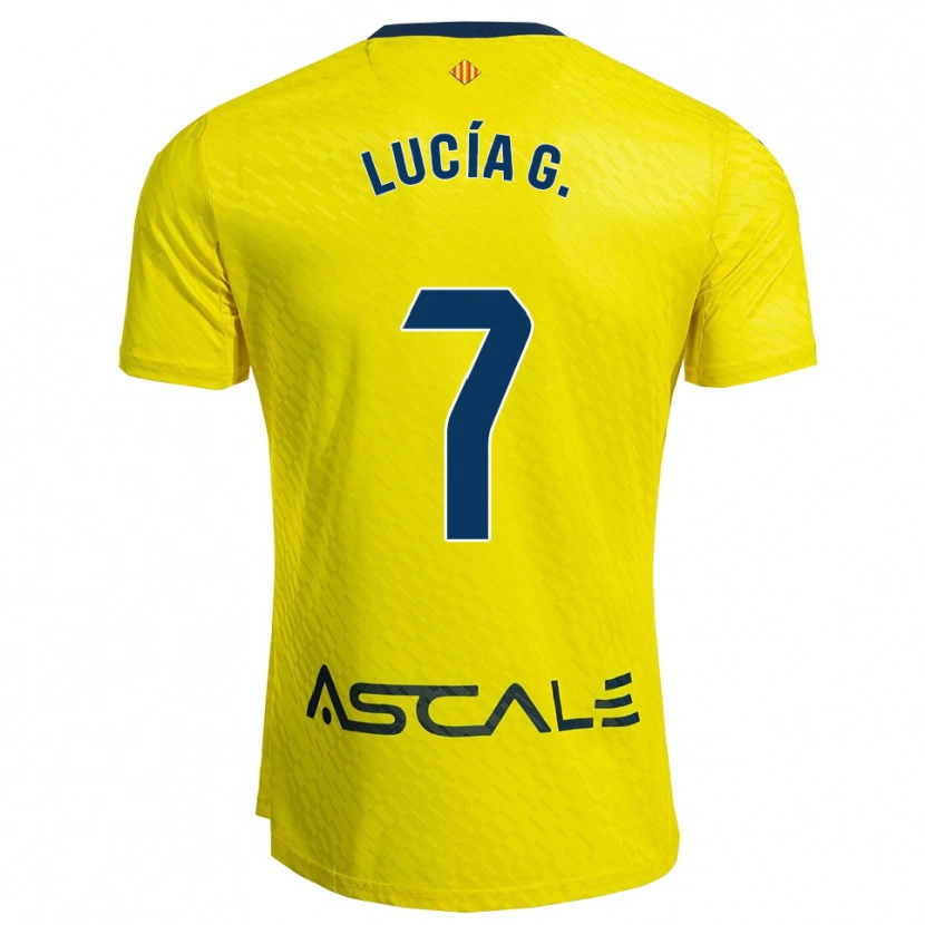 Danxen Barn Lucía Gómez García #7 Gul Marinblå Hemmatröja Matchtröjor 2025/26 Tröjor T-Tröja