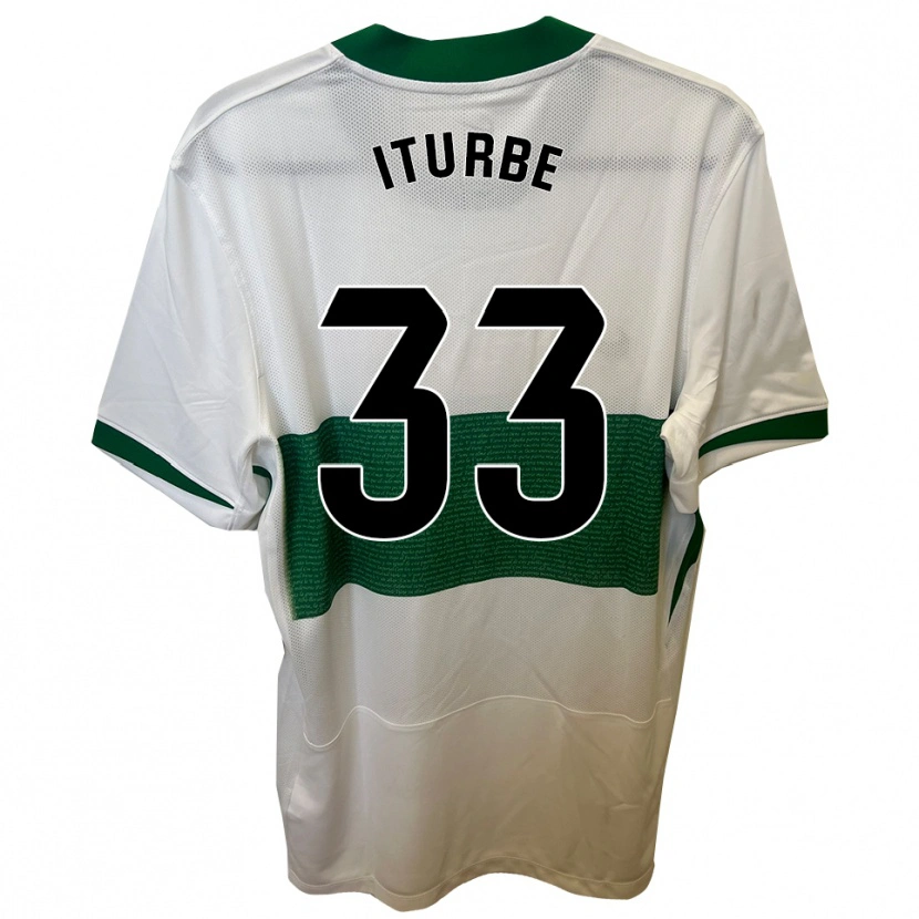 Danxen Barn Alejandro Iturbe #33 Vit Grön Hemmatröja Matchtröjor 2025/26 Tröjor T-Tröja