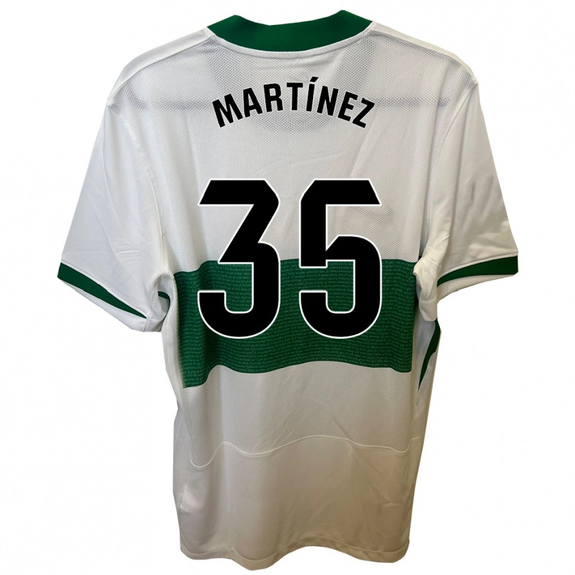 Danxen Barn Antonio Martínez #35 Vit Grön Hemmatröja Matchtröjor 2025/26 Tröjor T-Tröja